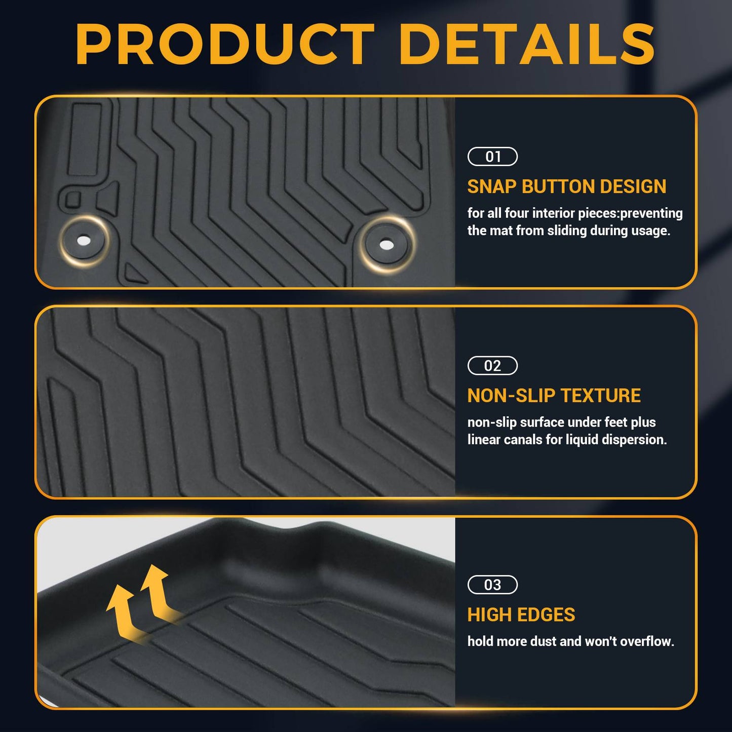 Car Floor Mats For 22-23 Civic Si Civic Sedan All-Weather