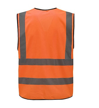 Zipped multi-pocket hi-vis vest - image 6