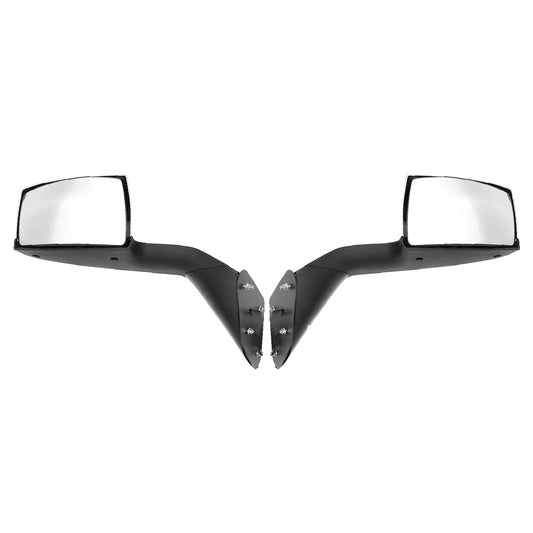 Chrome Hood Mirrors LH&RH Pair For Volvo VNL 2004-2017 With Turn Signal Lights