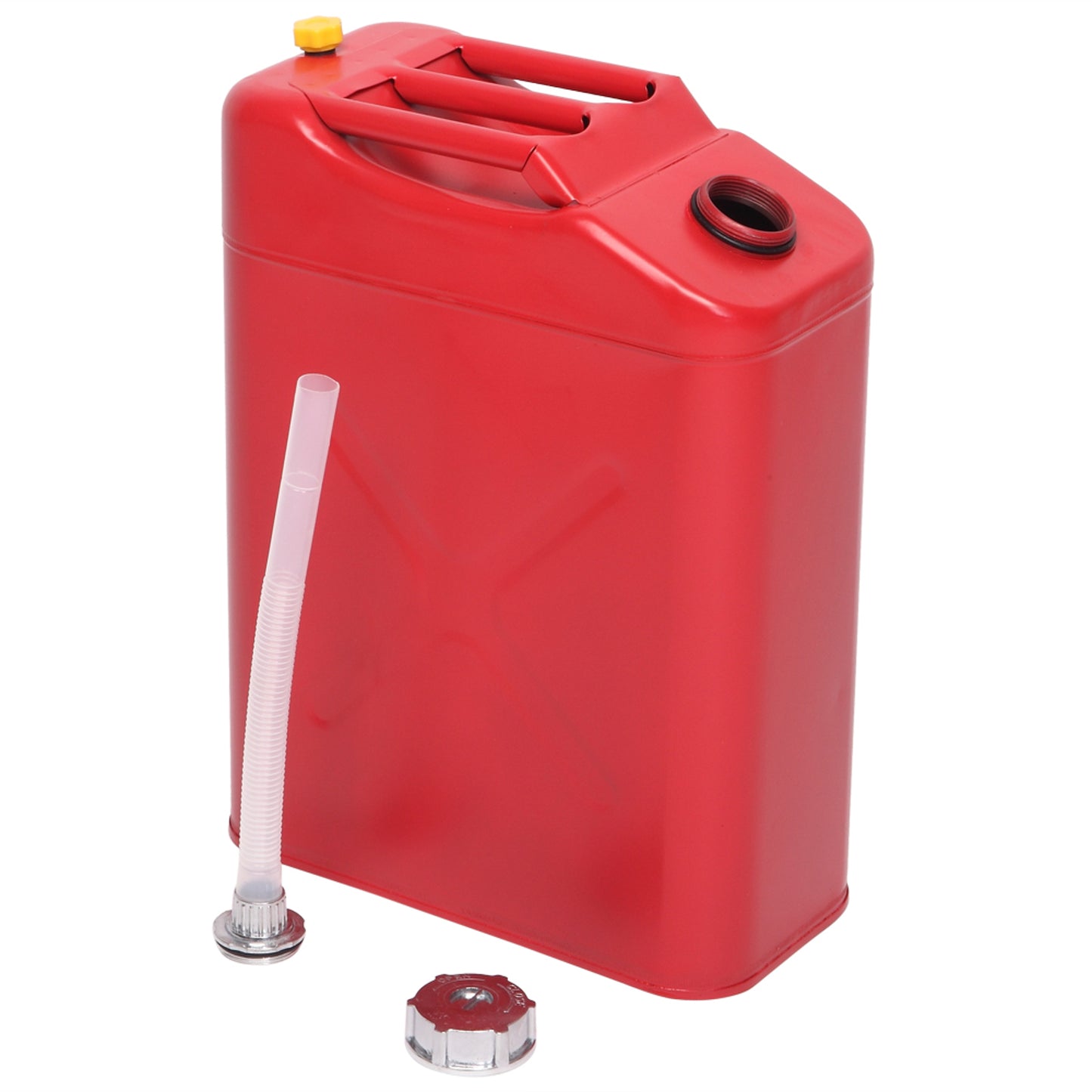 20L 0.6mm Oil Drum Red With Plastic Oil Pouring Pipe