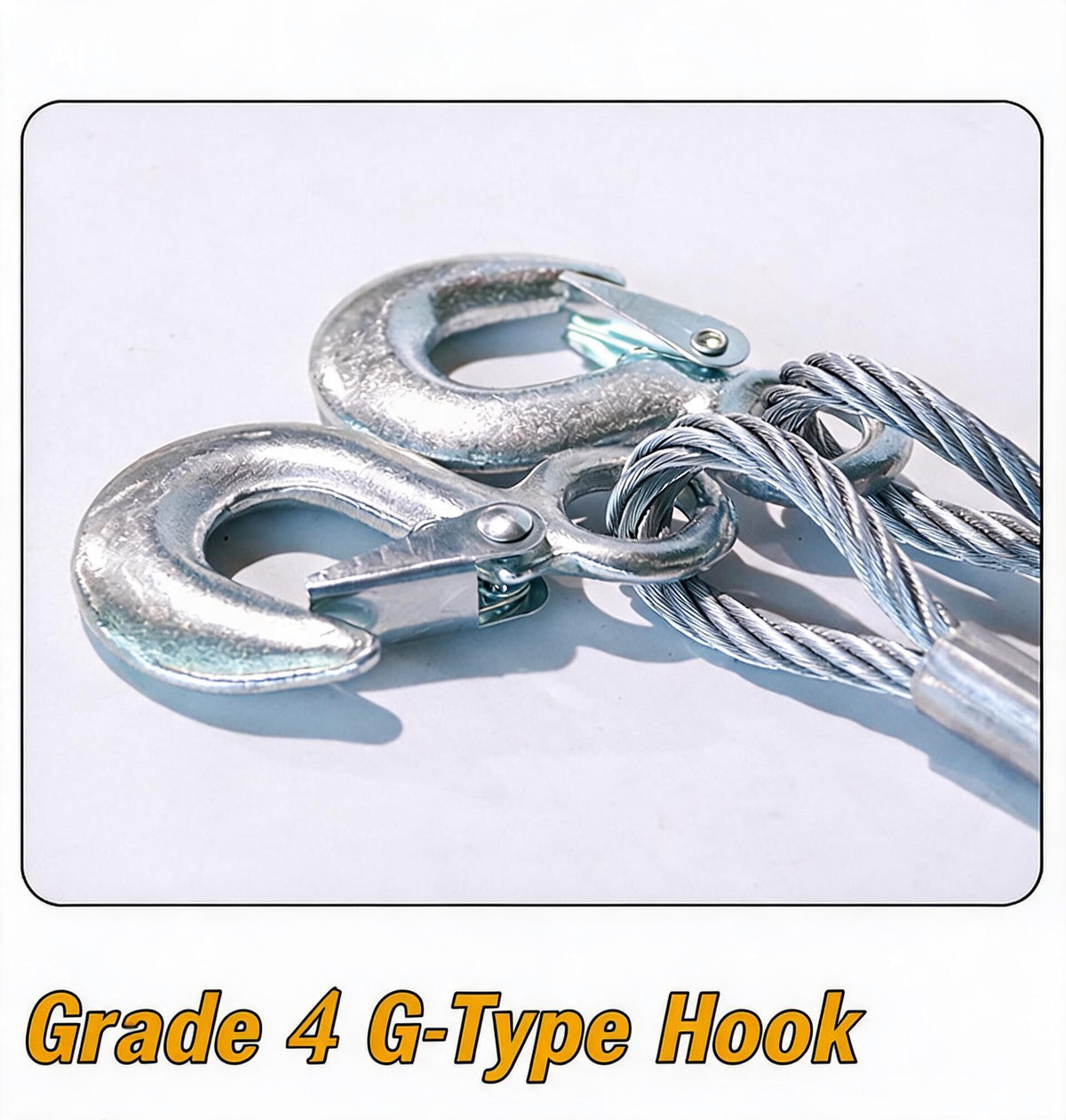 4m Steel Wire Tow Rope with Hooks - image 5