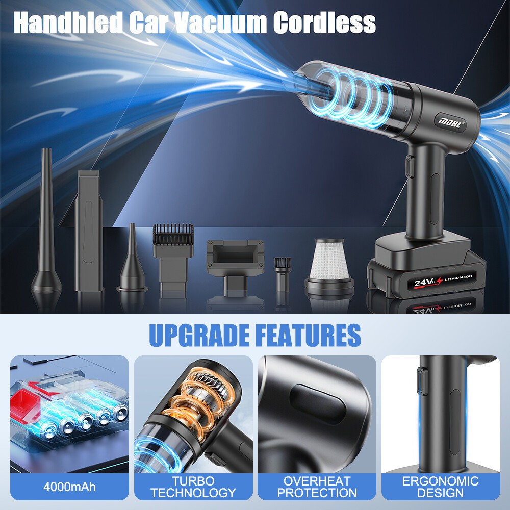 Cordless handheld car vacuum and blower - image 6