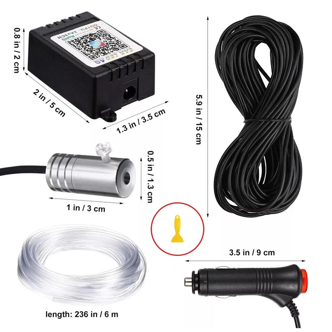 Interior LED Ambient Light Kit – RGB Fibre-Optic, App & Music Sync (5-in-1) - image 2