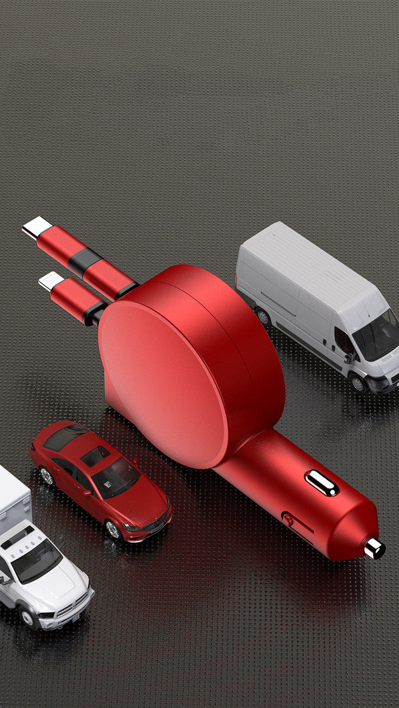 60W Dual Retractable Cable Car Charger - image 10