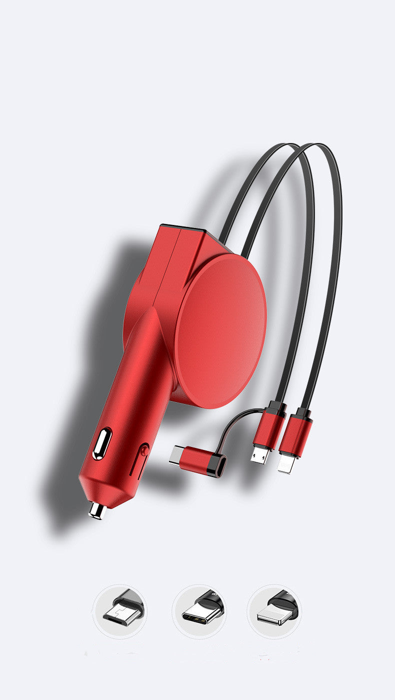 60W Dual Retractable Cable Car Charger - image 7