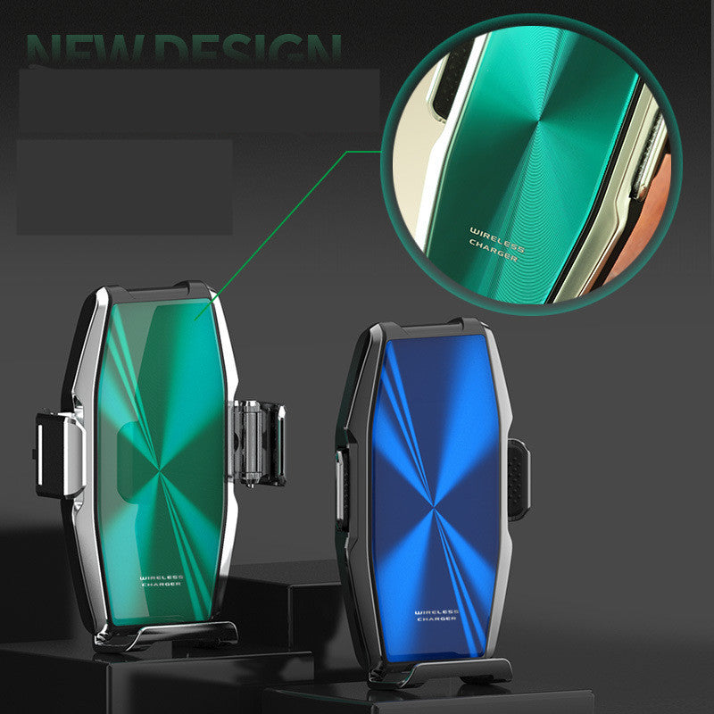 Car Phone Holder with Wireless Charger - Blue