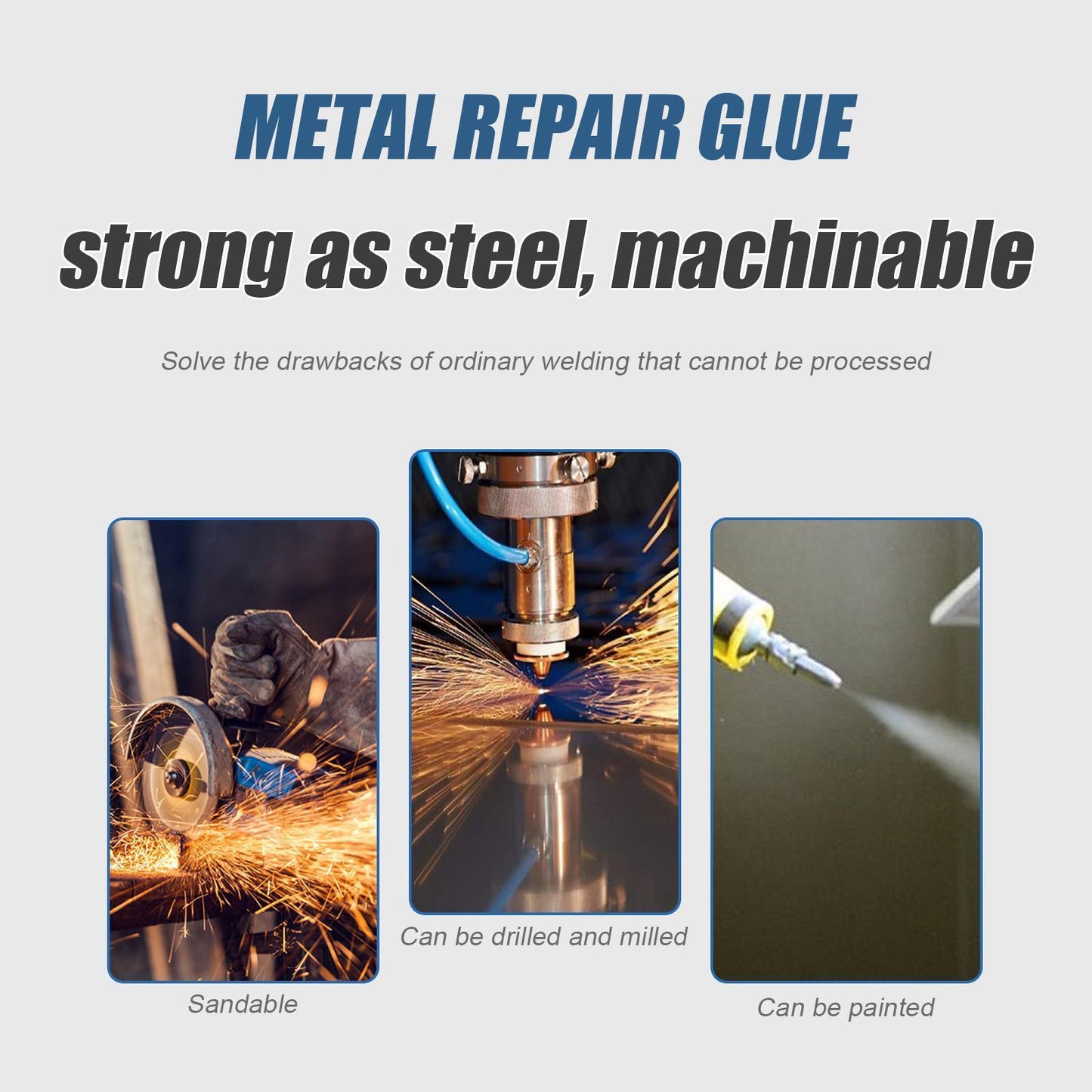 Ruihong Metal Casting Glue 100ml High Temperature Resistant Welding Glue Strong Electric Welding Glue For Metal Castings With Sand Holes, Porosity And Cracks