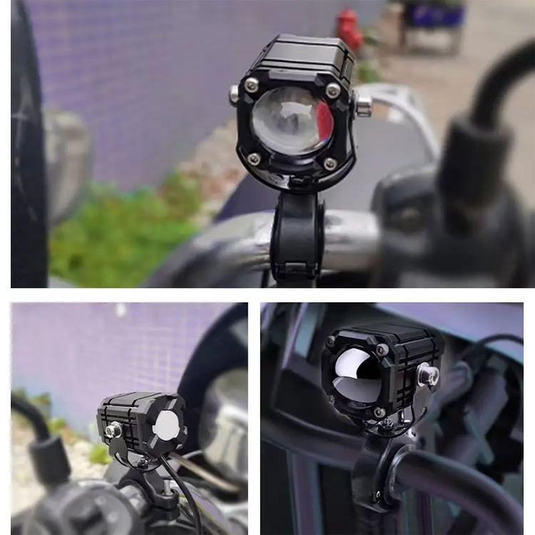 2pcs M5 Spotlight Ultra Bright LED Fog Lights, Headlights, Motorcycles, Cars, Projectors, Waterproof, Universal, Suitable For Motorcycles, SUV, Small, Auxiliary, Spotlight, 12W