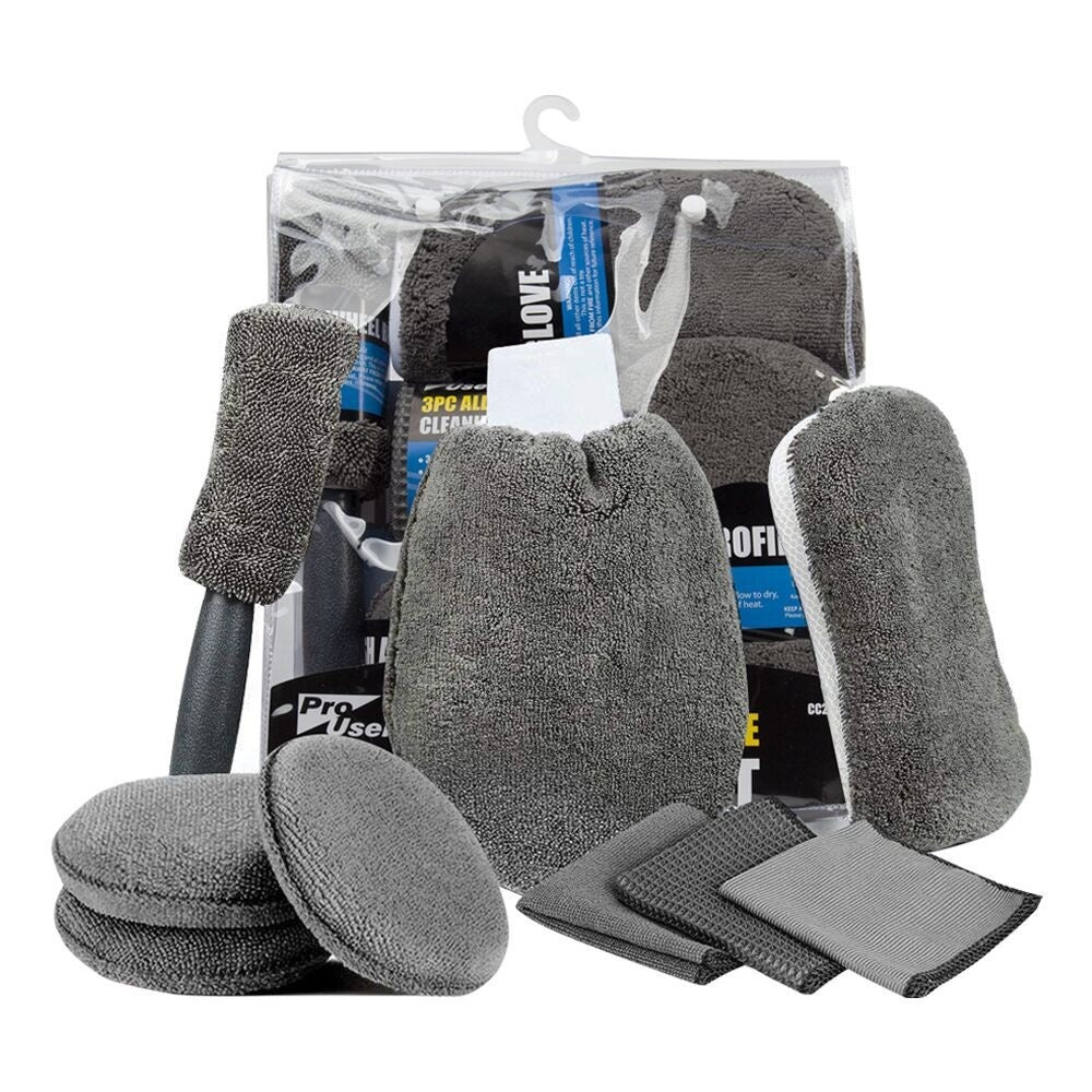 Microfibre car wash set, 9 pieces