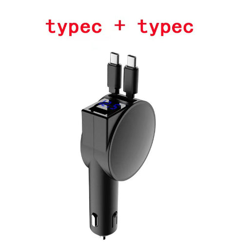 60W Dual Retractable Cable Car Charger - image 9