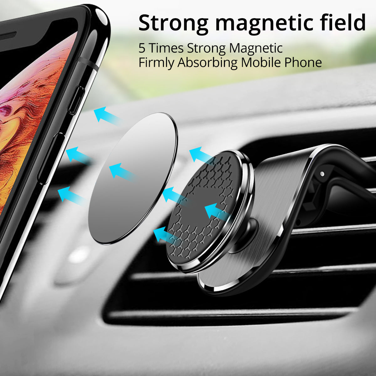 Rotating Magnetic Air Vent Car Phone Mount