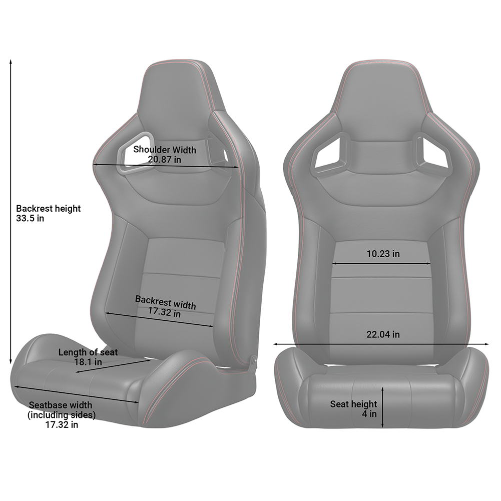 Two Universal Bucket Racing Seats -seat Bracket Not Included