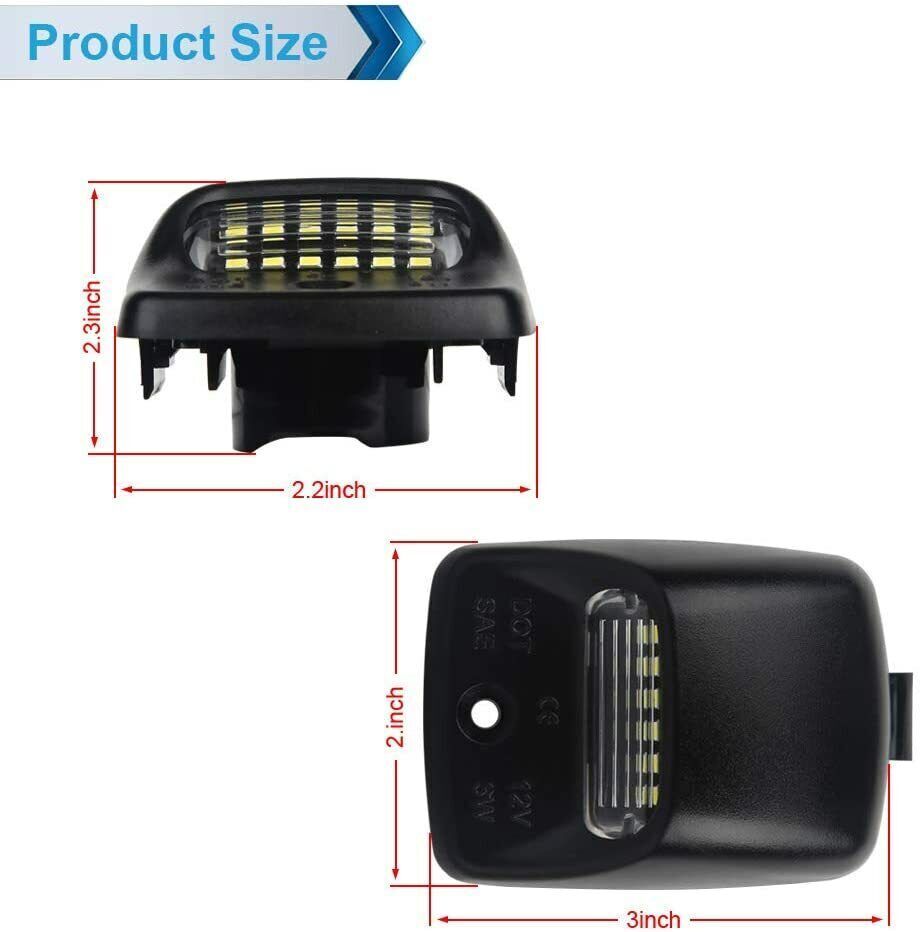 White LED Tag License Plate Light Bulbs Assembly Kit