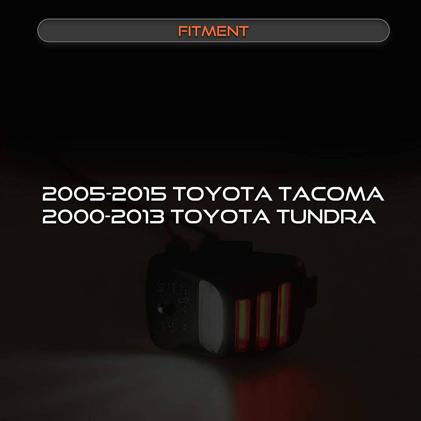 2x RED OLED TUBE LED License Plate Light Lamp For 2005-15 Tacoma Tundra