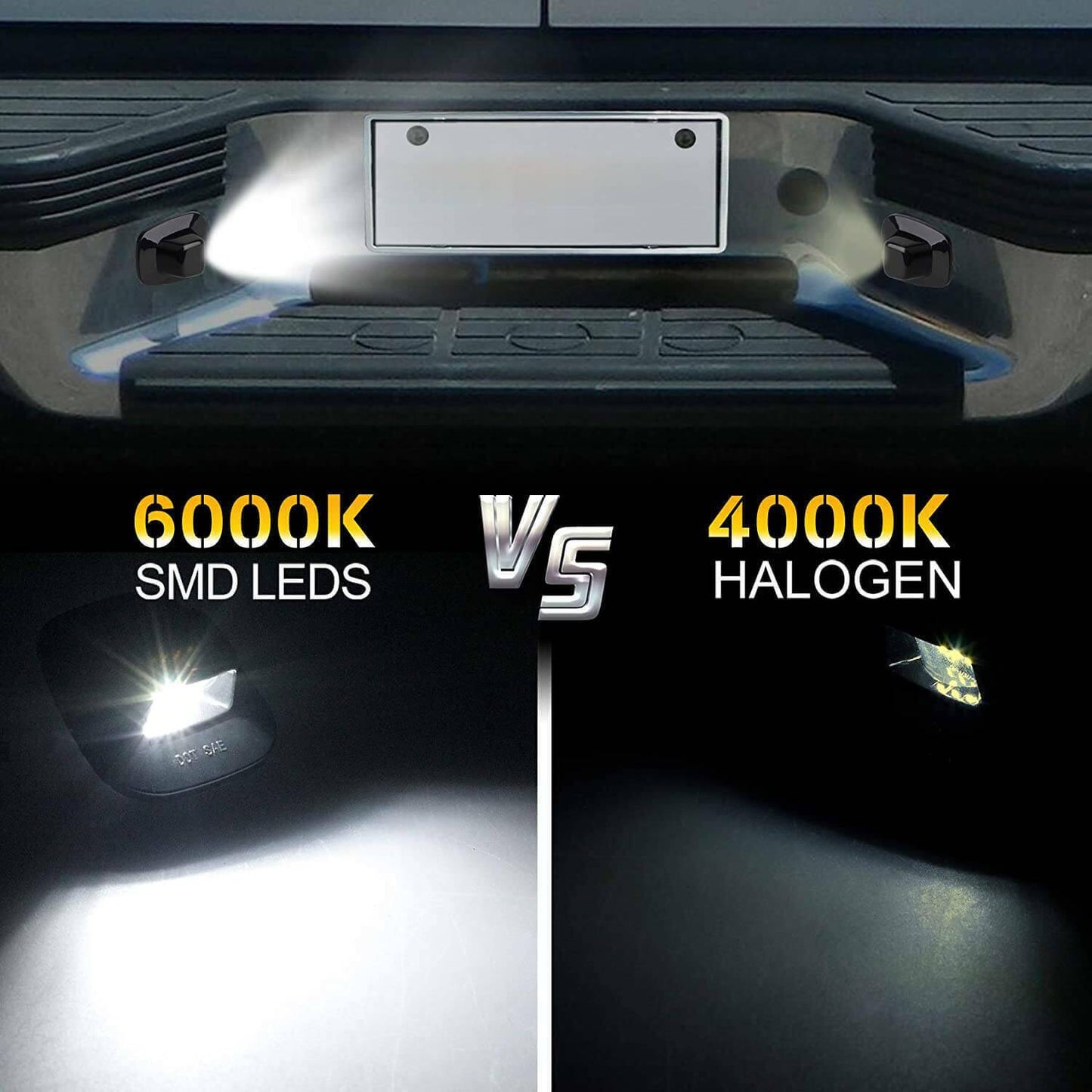 Rear LED License Plate Light Tag Lamp Assembly For Chevy GMC K1500 K2500 K3500