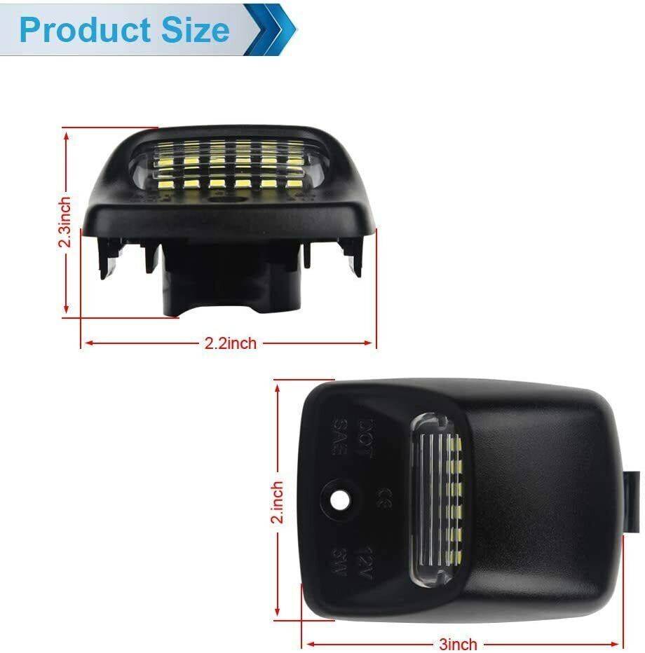 For 2000-2013 Tundra White LED Tag License Plate Light Bulbs Assembly Kit