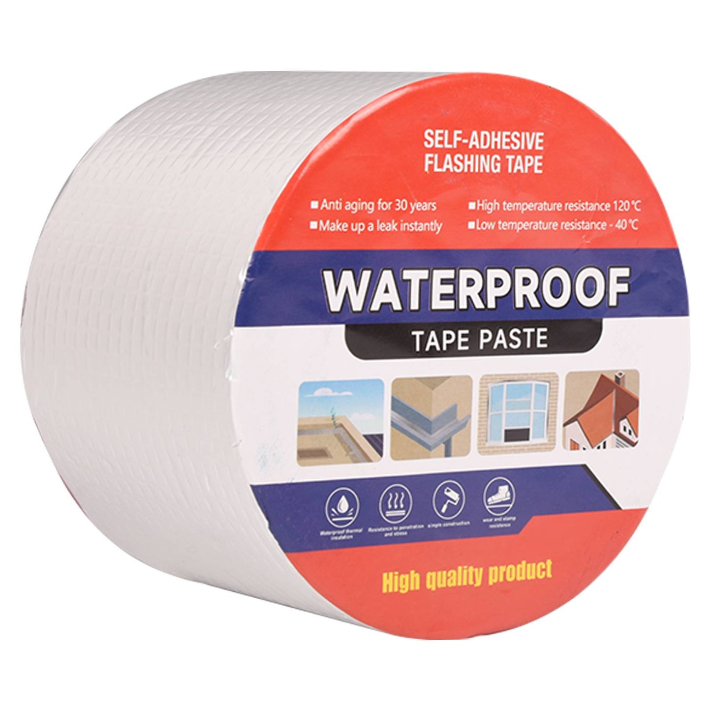 Waterproof Butyl Aluminum Foil Tape For RV Repair Glass Repairs Roof Patching