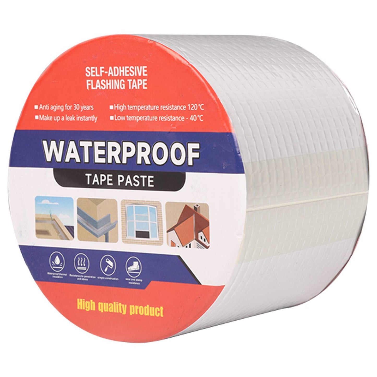 Waterproof Butyl Aluminum Foil Tape For RV Repair Glass Repairs Roof Patching