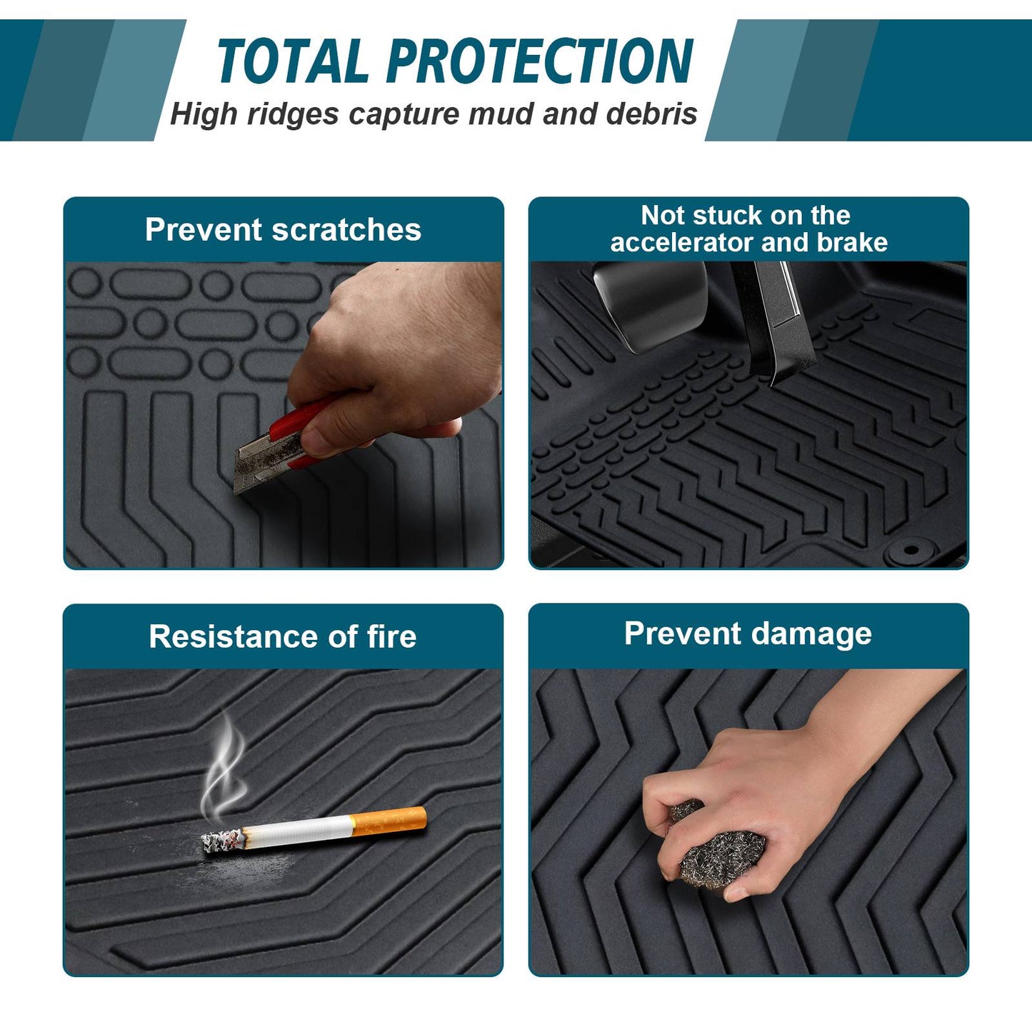 Car Floor Mats TPE Rubber For 18-23 Camry NO FIT 2018-2023 Camry Hybrid