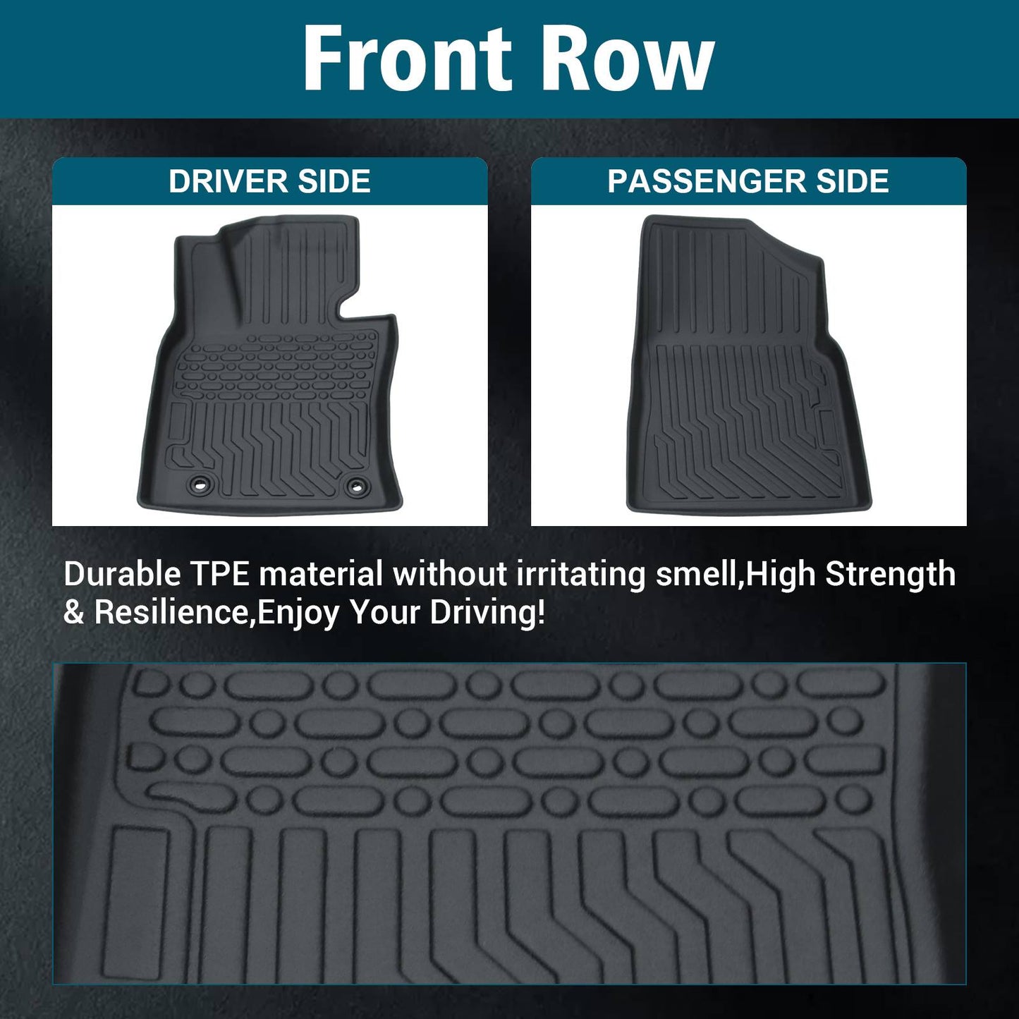 Car Floor Mats TPE Rubber For 18-23 Camry NO FIT 2018-2023 Camry Hybrid