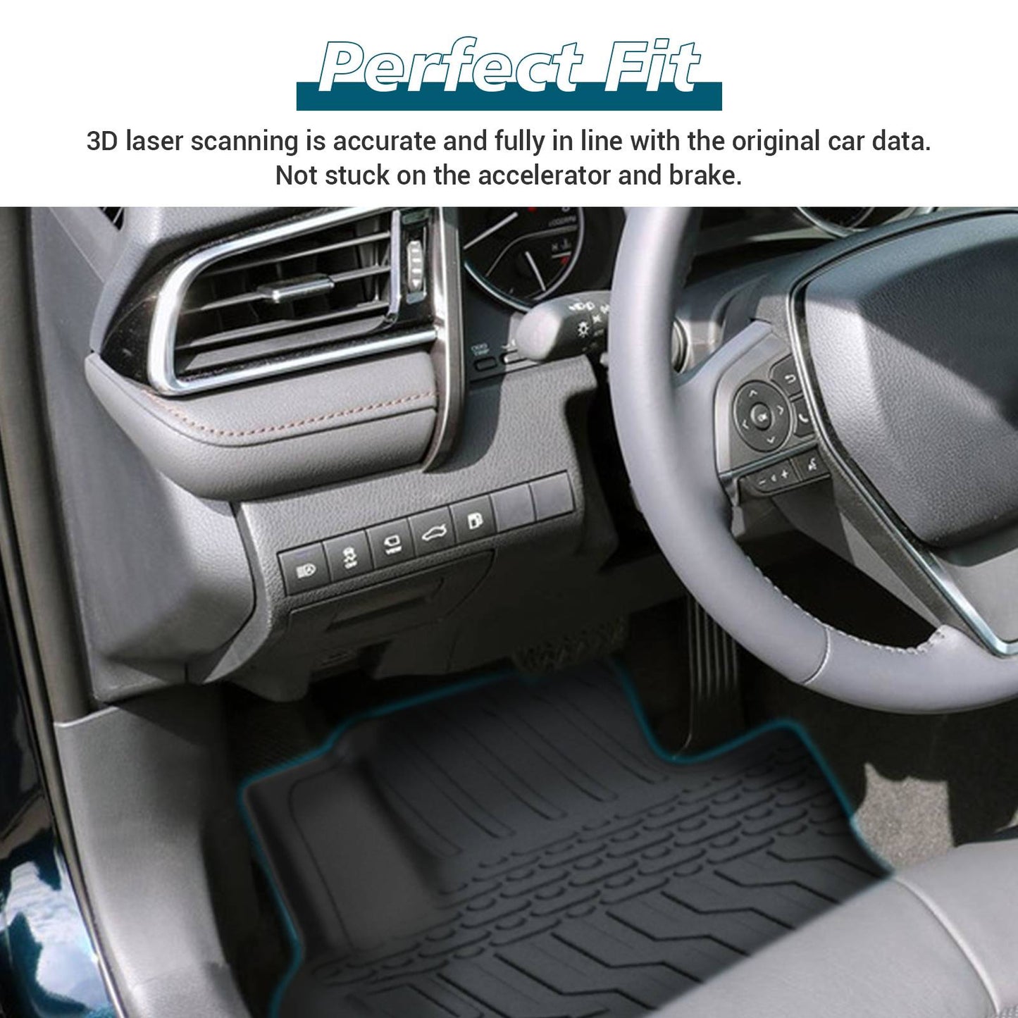 Car Floor Mats TPE Rubber For 18-23 Camry NO FIT 2018-2023 Camry Hybrid