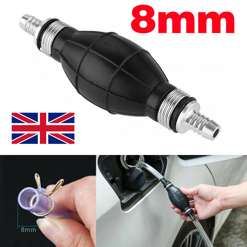 Fuel Primer Bulb Hand Pumps Petrol-Priming Non Return Valve Car Boat 8mm
