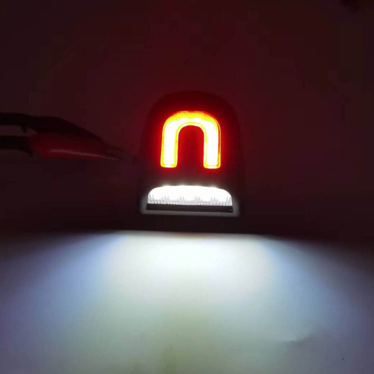 2X LED License Plate Light Red DRL Tube Lamp For Silverado GMC Sierra 1500 2500