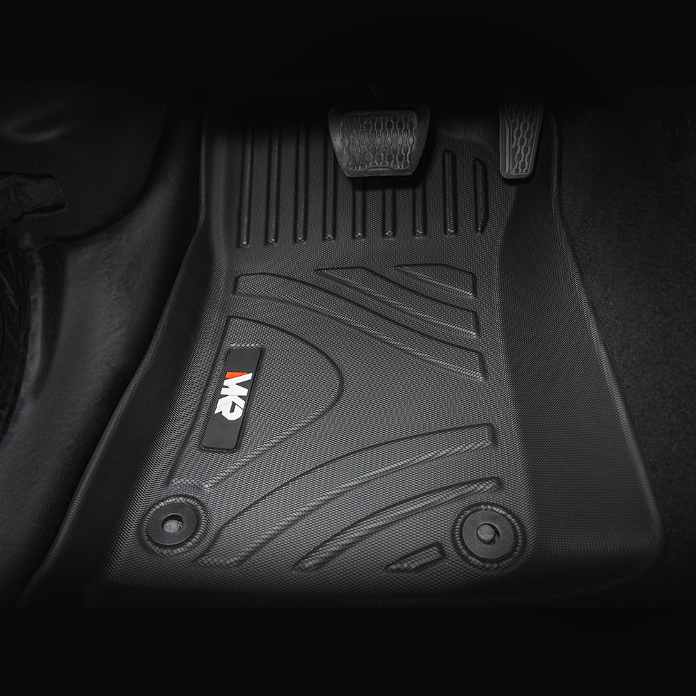 MKR Waterproof And Stain-resistant TPE Car Floor Mats Black 3 PCS For Jeep Wrangler JL 2018 4 Doors Model Not Fit For Jeep Wrangler JK Or 4XE