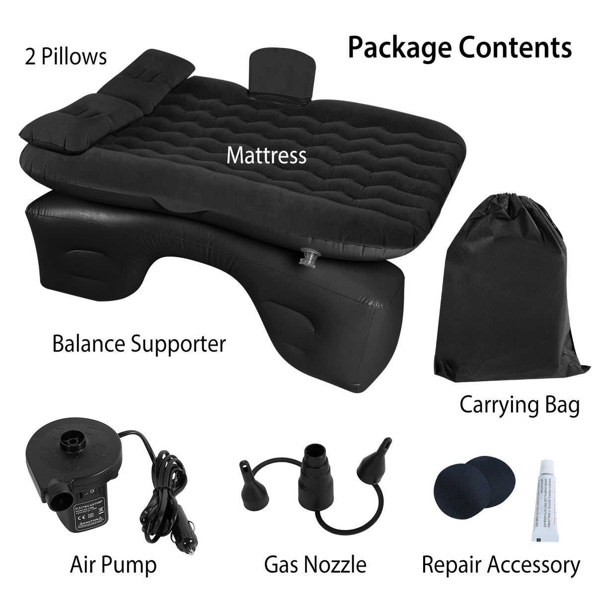 1Pc Car Air Mattress Bed Inflation Car Mattress Bed Portable Travel Camping Sleep Mat Car Inflation Bed For Trip