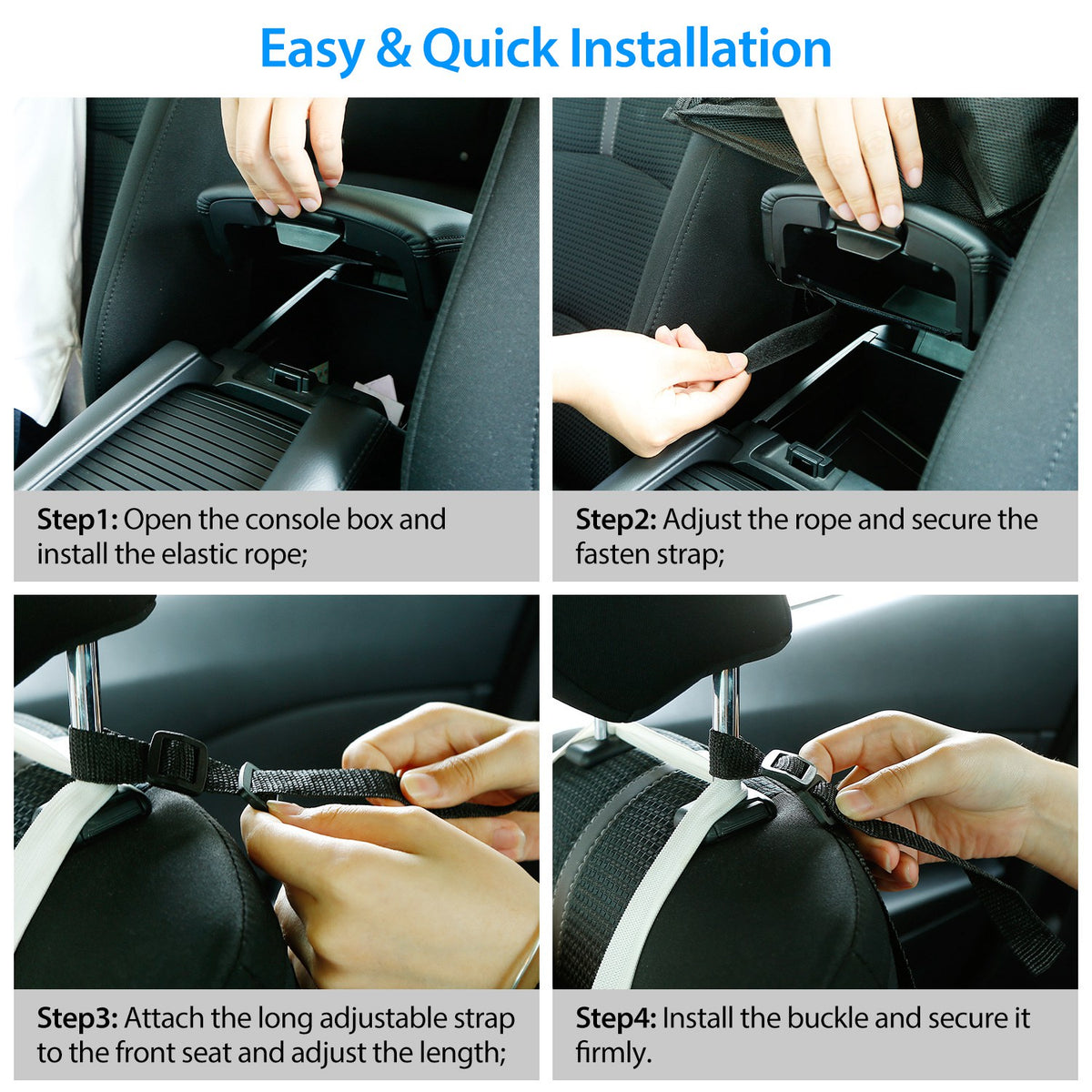 1Pc Car Net Pocket Handbag Holder Car Storage Netting Pouch Seat Side Storage Mesh Organizers Bag For Purse Phone Documents Barrier Pets Kids At Backseat