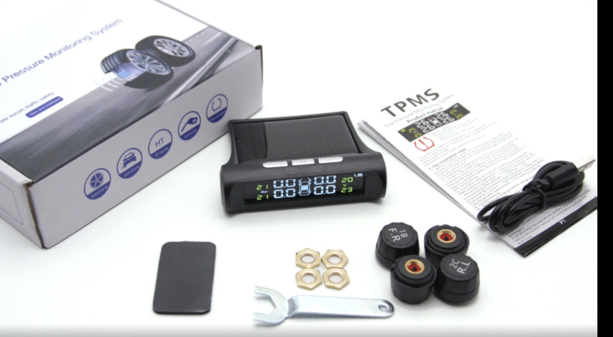 Solar Tyre Pressure Monitoring System – Wireless TPMS - Black / Special