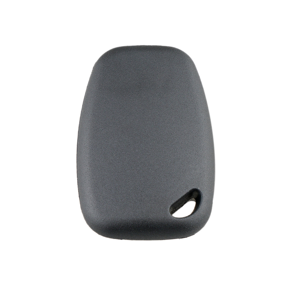 Replacement remote key shell for Renault – rear plain black shell view