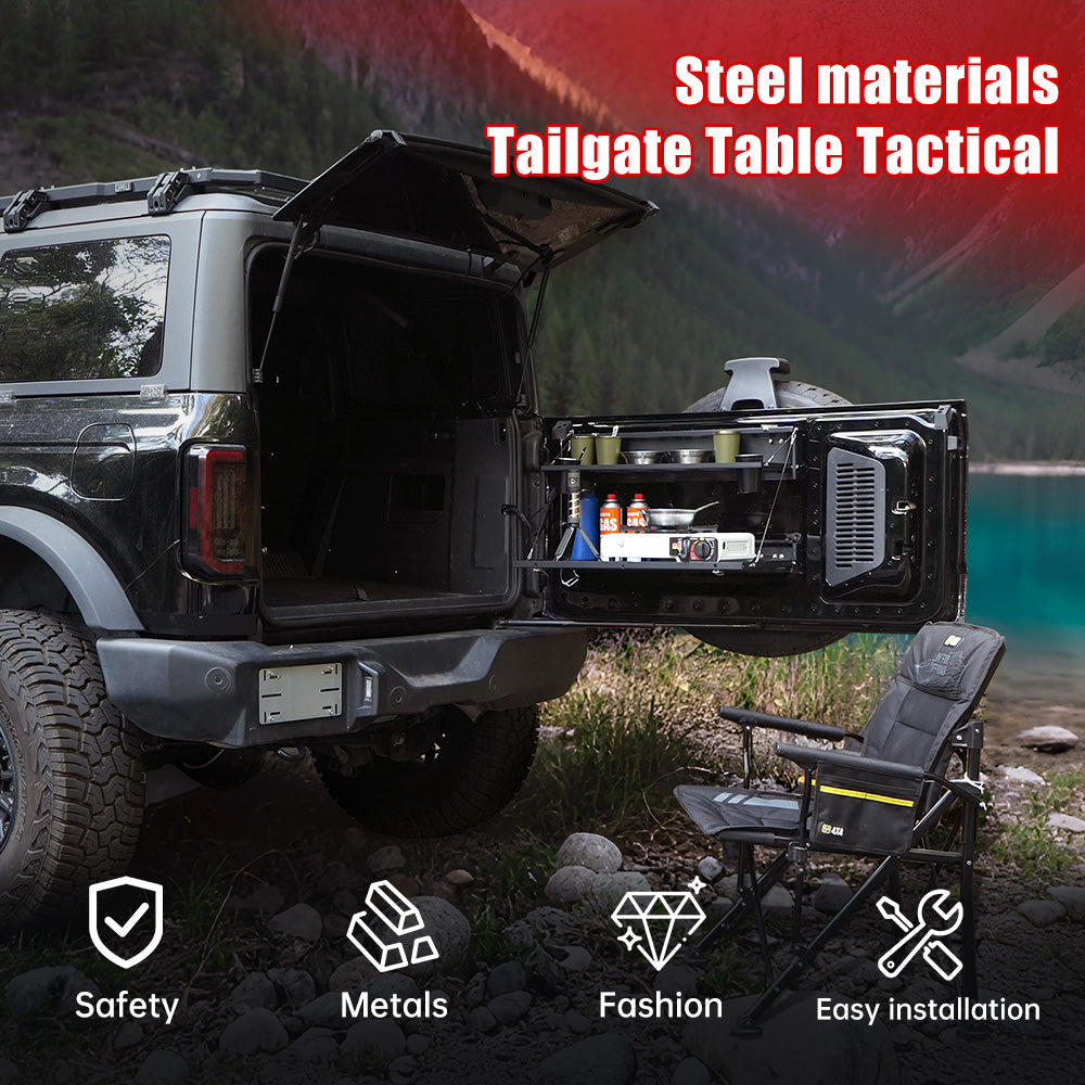 Tailgate Table For Ford Bronco 2021-2024 2-Tier Rear Storage Cargo Shelf