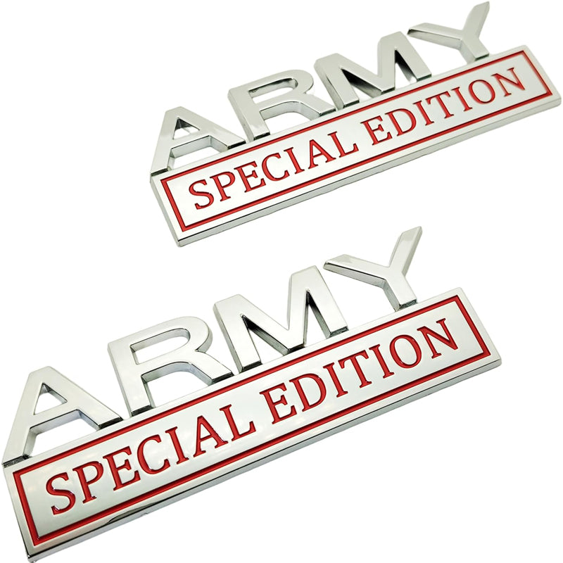 2pack Army Special Edition Emblems, Army Car Emblem 3D Badge Decal Car Truck SUV,Refrigerator Sticker,Window Display Stickers