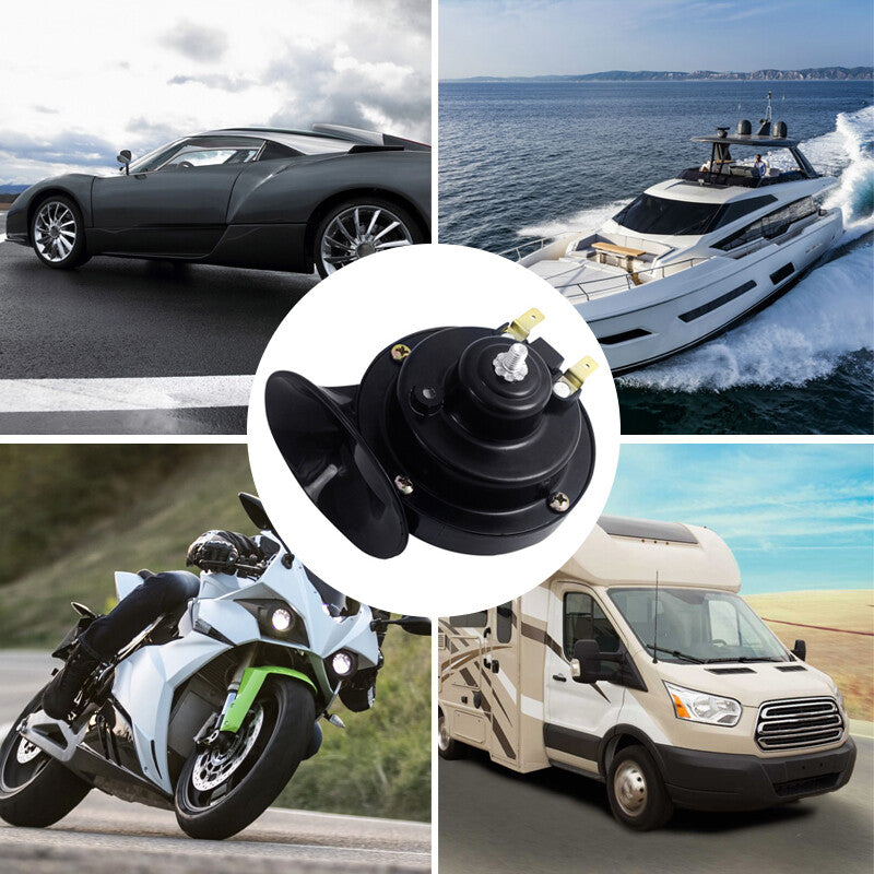300DB 12V Electric Snail Horn Air Horn Raging Sound Fit For Car Boat Truck Train