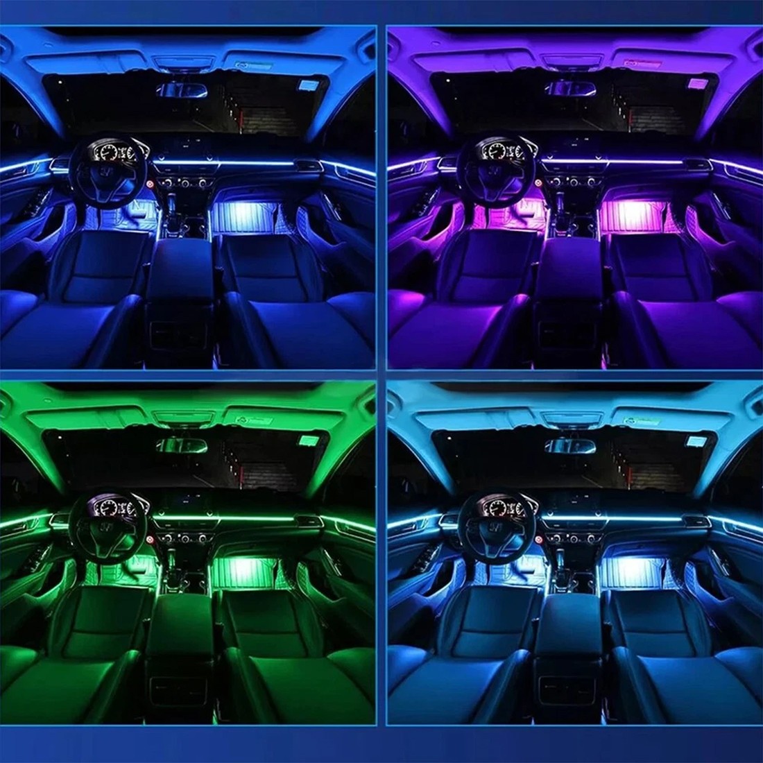 Interior LED Ambient Light Kit – RGB Fibre-Optic, App & Music Sync (5-in-1) - image 6
