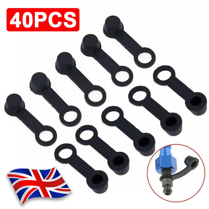 40pcs Motorcycle Car ATV Caravan Rubber Brake Bleed Nipple Grease Cap Dust Cover