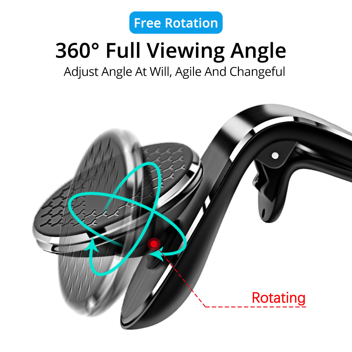 Rotating Magnetic Air Vent Car Phone Mount - image 4