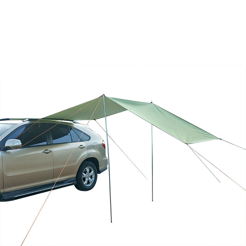 Car side awning, army green