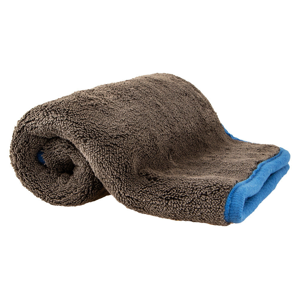 Microfibre Drying Towel – 1200GSM Coral Fleece, 40x40cm - Blue