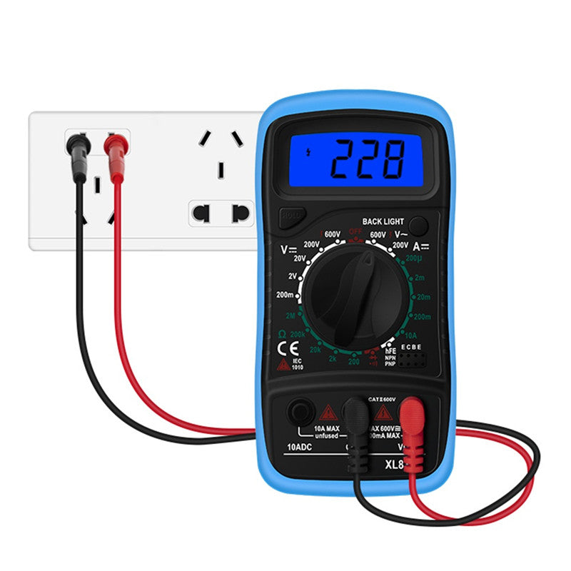 Digital Multimeter – DC/AC Voltage, Current & Resistance Tester - Blue