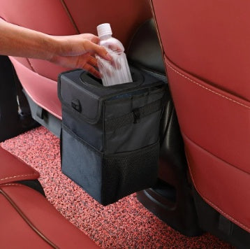 Car bin with lid