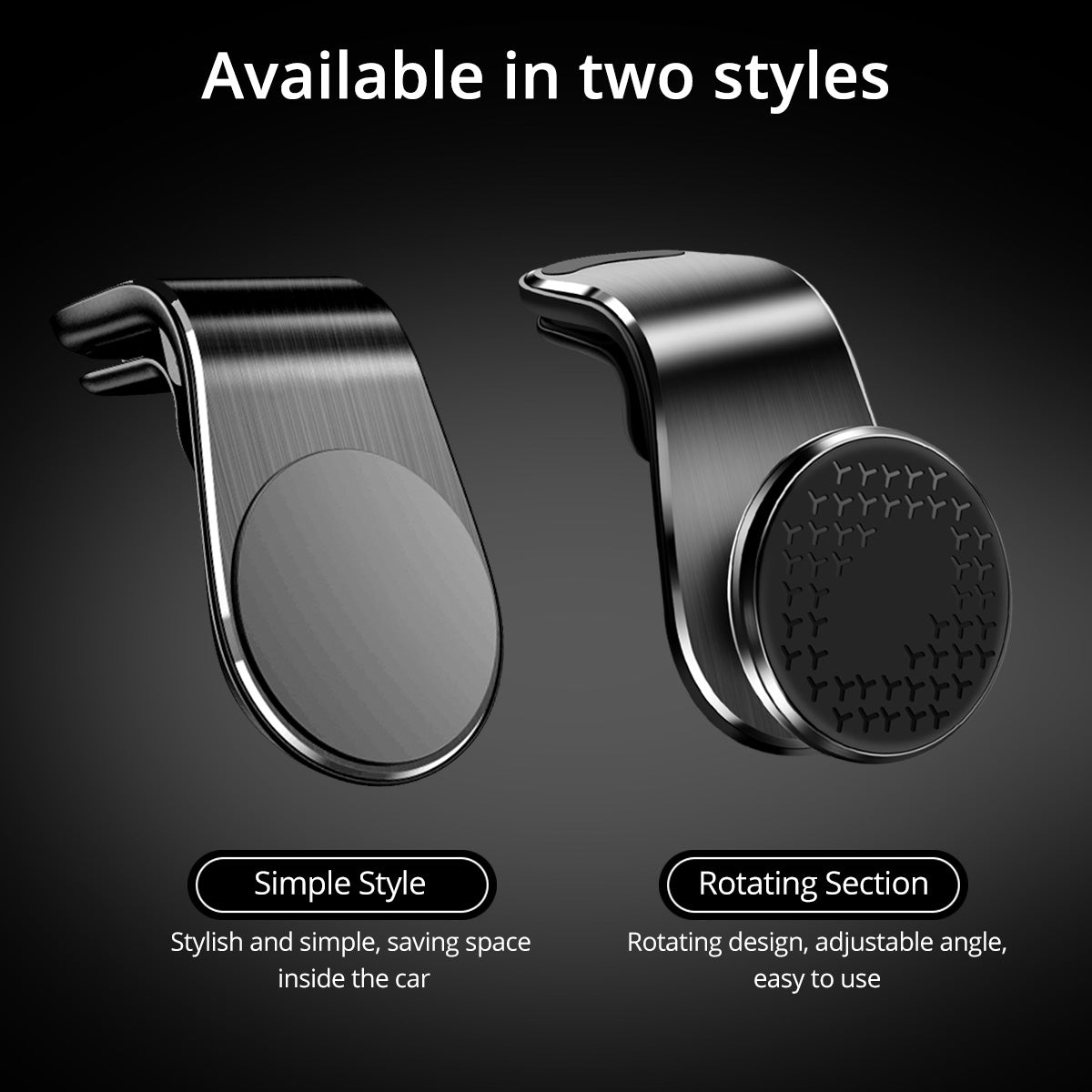Rotating Magnetic Air Vent Car Phone Mount - image 2