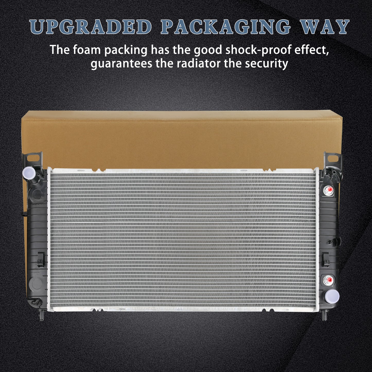 34'' Radiator For Chevy Silverado 1500 GMC Yukon Cadillac Escalade 4.8 5.3L 6.0L