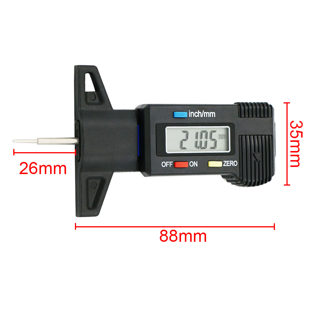 Tyre Tread Depth Gauge, 0-25mm - image 2