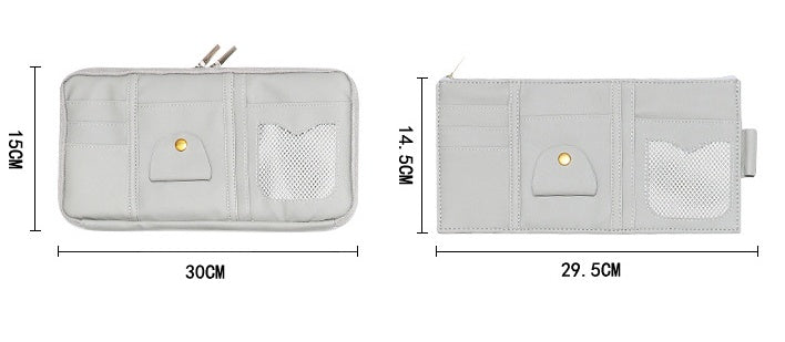 Leather-look sun visor organiser - image 2