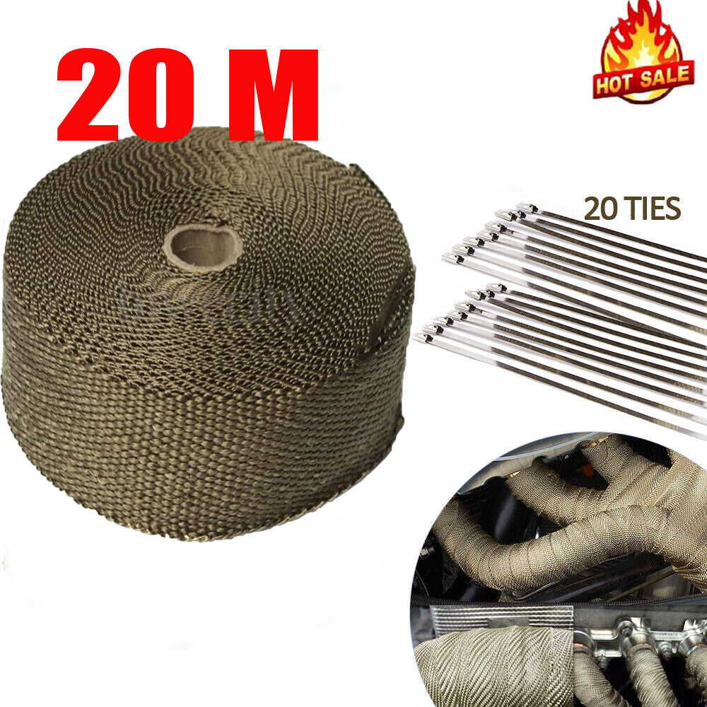 Exhaust Heat Wrap – 20m Titanium with 20 Stainless Ties - image 5