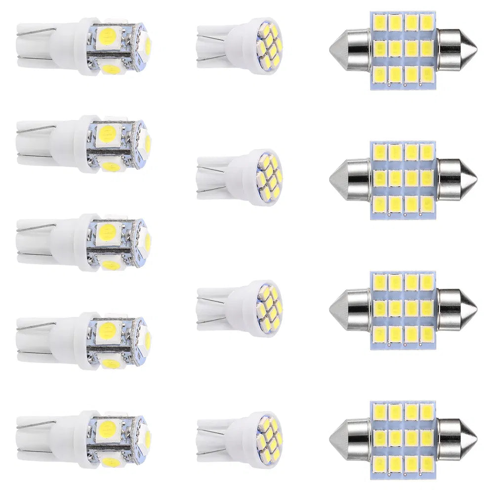 13Pcs T10 31mm Festoon LED Light Bulb Interior Dome Map LED Lights License Plate Trunk Side Positioning Lights