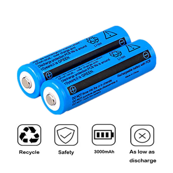 50pcs 18650 Lithium Batteries 3.7V Li-ion Rechargeable Battery For Torch Headlight(Logistics Only For USPS.TK/TMEU Only For Self-pickup)
