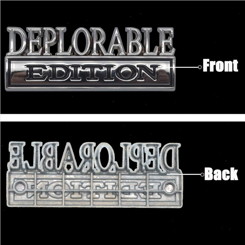2pcs Deplorable Edition Emblems, Emblem 3D Badge Decal Car Truck SUV,Refrigerator Sticker,Window Display Stickers,Bicycles, Laptops, Fridges